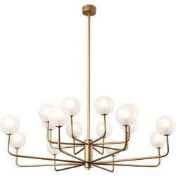 Φωτιστικό Οροφής Κρεμαστό 01366 16xG9 90x80cm Gold Luma