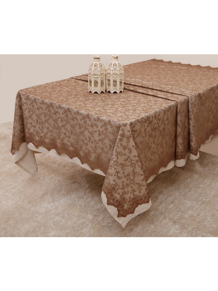 Τραβέρσα Σετ Lace Tablecloths With Lace Layer Με Δανδέλα 2331 Biege Anna Riska (50x150) 2Τεμ