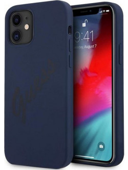 Guess Script Vintage Back Cover Blue (iPhone 12 mini)