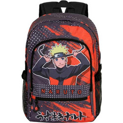 Karactermania Naruto Shippuden Hachimaki Σχολική Τσάντα Πλάτης Γυμνασίου - Λυκείου Πορτοκαλί Γκρι 05401
