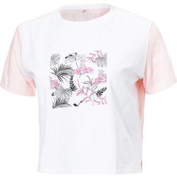 BRILLE Κοντομάνικη Μπλούζα Flowers WHITE γυναίκες