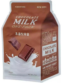 A'pieu One-Pack Milk Chocolate Sheet Μάσκα Προσώπου για Ενυδάτωση με Υαλουρονικό 21gr