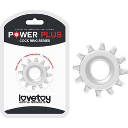 Lovetoy Power Plus Cock Ring 2 Ελαστικό Δαχτυλίδι Πέους Διαφανές