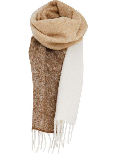 PEPPERCORN Μπεζ πλεκτό κασκόλ Gazella scarf PC6485 5600S