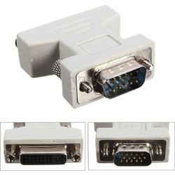 POWERTECH αντάπτορας VGA σε DVI 24+5 CAB-G018, συμβατός με 24+1, λευκός