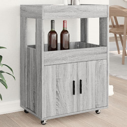 Τρόλεϊ Μπαρ Γκρι Sonoma 60x39,5x89 εκ. Επεξ. Ξύλο 848274