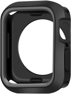 Θήκη Σιλικόνης για Apple Watch Series 42mm Μαύρο - Γκρι