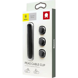 Baseus Cable Clip Peas Black (Acwdj-01) (Basacwdj-01)