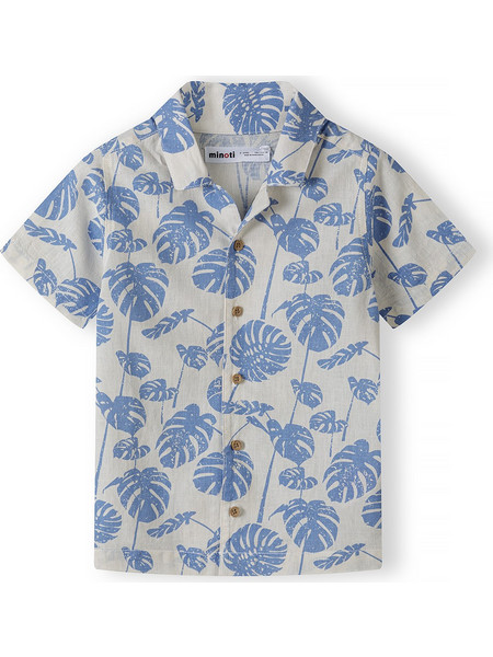 Minoti - Minoti Πουκάμισο Λινό Leaves (17SHIRT10)