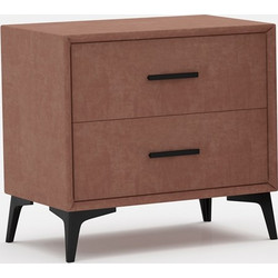 RAVENNA Κομοδίνο Venla Velvet Dusty Ροζ 50 x 40 x 50