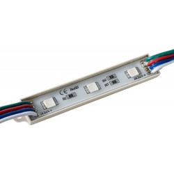 GloboStar 73706 20 Τεμάχια x LED Modules 3 x SMD 5050 0.8W 50lm DC 12V - Αδιάβροχο IP66 - RGB