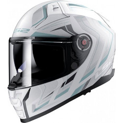 LS2 FF811 Vector II Alizer Matt White Silver Κράνος Μηχανής Full Face 1500gr