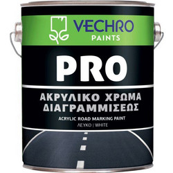 Vechro Pro Ακρυλικό Χρώμα Διαγραμμίσεως Μαύρο 23kg