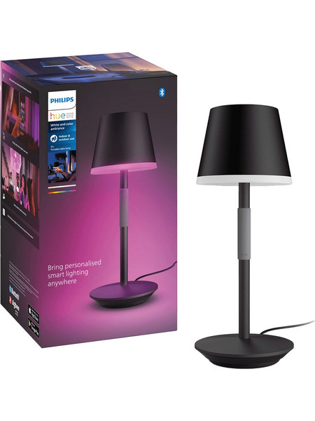 PHILIPS Hue White & Color Ambiance Φορητό Επιτραπέζιο Φωτιστικό Hue Go Μαύρο