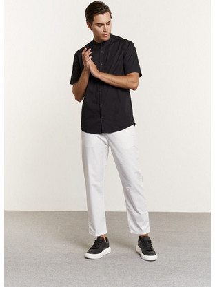 Edward Jeans Ανδρικό Πουκάμισο Κοντομάνικο Λευκό MP-N-SRT-S23-017