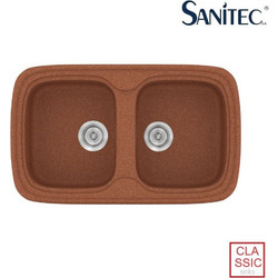 Sanitec Classic 312 Επικαθήμενος Νεροχύτης Γρανίτη Ματ Granite Terracotta 82x50cm