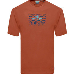 DOUBLE TS-2003SA T-Shirts With Graphic Print (Μεγάλα Μεγέθη) Burnt Orange