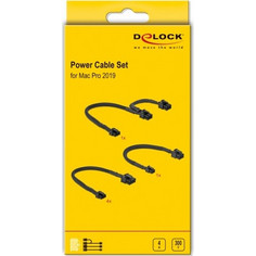 Delock Stromkabelkit 300 V 4 A Schwarz fr Apple Mac Pro (Ende 2019) (86735)