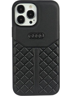 Audi Genuine Leather iPhone 13 Pro / 13 6.1" black/black hardcase AU-TPUPCIP13P-Q8/D1-BK