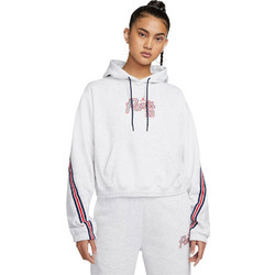 Jordan Air Fleece Hoodie PSG Γυναικείο Αθλητικό Φούτερ με Κουκούλα Λευκό DM4977-051