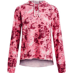 Under Armour Rival Terry Print Hoodie Γυναικείο Αθλητικό Φούτερ με Κουκούλα Φούξια 1373035-669
