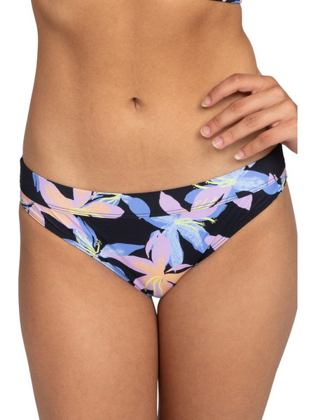 Roxy Bikini Slip Floral Μαύρο Γαλάζιο Ροζ ERJX404852