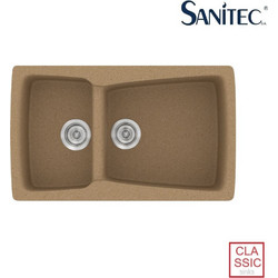 Sanitec Classic 320 Επικαθήμενος Νεροχύτης Γρανίτη Αντιστρεφόμενος Ματ Granite Celtic Stone 79x50cm