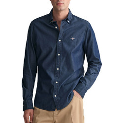 Gant Ανδρικό Πουκάμισο Τζιν Μακρυμάνικο Dark Indigo 3230179-989