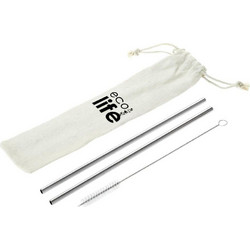 Ecolife Ανοξείδωτα Καλαμάκια Ίδιας Διαμέτρου 33-BO-6001