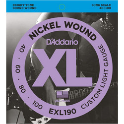 D'Addario EPS190 Σετ 4 Χορδές Ηλεκτρικού Μπάσου 40-100" Custom Light Tension