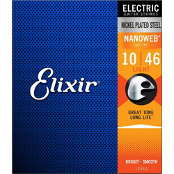 Elixir Strings 12052 Σετ 6 Χορδές Ηλεκτρικής Κιθάρας Nickel Plated Steel 10-46" Light Tension