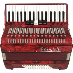 BRANDELLI 72B II Pearl Red Ακορντεόν Kόκκινο