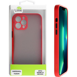 LIME ΘΗΚΗ IPHONE 13 PRO MAX 6.7" HARDSHELL FUSION FULL CAMERA PROTECTION RED WITH BLACK KEYS