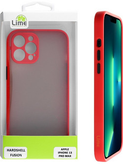 LIME ΘΗΚΗ IPHONE 13 PRO MAX 6.7" HARDSHELL FUSION FULL CAMERA PROTECTION RED WITH BLACK KEYS