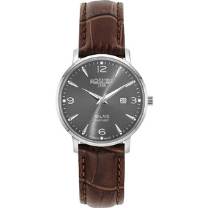 Roamer Ανδρικό Ρολόι με Καφέ Δερμάτινο Λουράκι R958844415405