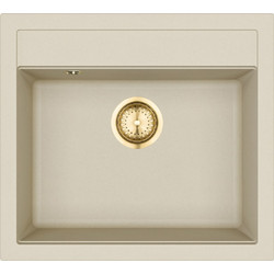 Helika Quadro SQQ100-111 AQF-001V-G Ένθετος Νεροχύτης Γρανίτη Μπεζ 56.5x51cm