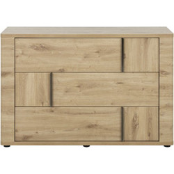 Confidence Συρταριέρα Με 3 Συρτάρια 121x 45x80εκ. Artisan Oak
