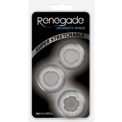 Ns Novelties Renegade Intensity Rings Σετ Ελαστικά Δαχτυλίδια Πέους Σιλικόνης Διαφανή 3τμχ