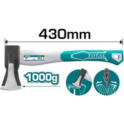 TOTAL Τσεκούρι Σφήνας με Πλαστική Λαβή 1.0Kg THT798016