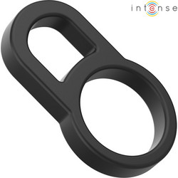Intense Bobby Double Penis Ring Ελαστικό Δαχτυλίδι Πέους Σιλικόνης Μαύρο