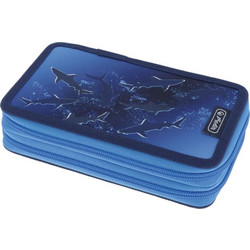 Herlitz Deep Sea Κασετίνα Γεμάτη με 2 Θήκες Μπλε 50043385