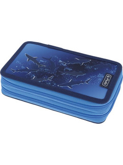 Herlitz Deep Sea Κασετίνα Γεμάτη με 2 Θήκες Μπλε 50043385