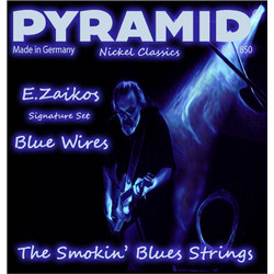 Pyramid EZ1149 Blu Wires Σετ 6 Χορδές Ηλεκτρικής Κιθάρας Pure Nickel 11-49" Light Tension