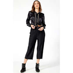 ΜΑΥΡΗ ΠΛΙΣΕ ZIP CULOTTE - Μαύρο