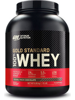 Optimum Nutrition Gold Standard 100% Whey Double Rich Chocolate Πρωτεΐνη Ορού Γάλακτος Γράμμωσης 2.27kg