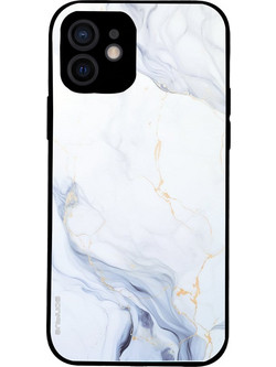 Sonique Marble Series Back Cover White (iPhone 12)