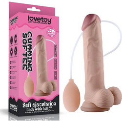 Lovetoy Soft Ejaculation Cock Ρεαλιστικό Dildo με Βεντούζα Όρχεις & Δυνατότητα Εκσπερμάτωσης 23cm Flesh