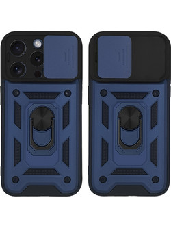 Sonique Ring Armor CamPro Θήκη iPhone 15 Pro Max Blue