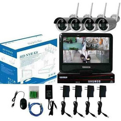 Ολοκληρωμένο Σύστημα CCTV Wi-Fi με Οθόνη και 4 Ασύρματες Κάμερες