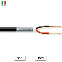 TASKER C276 PVC BLACK Εύκαμπτο Στρογγυλό Καλώδιο Ηχείου 2x2.5mm, Μαύρο (Κουλ. 100m)